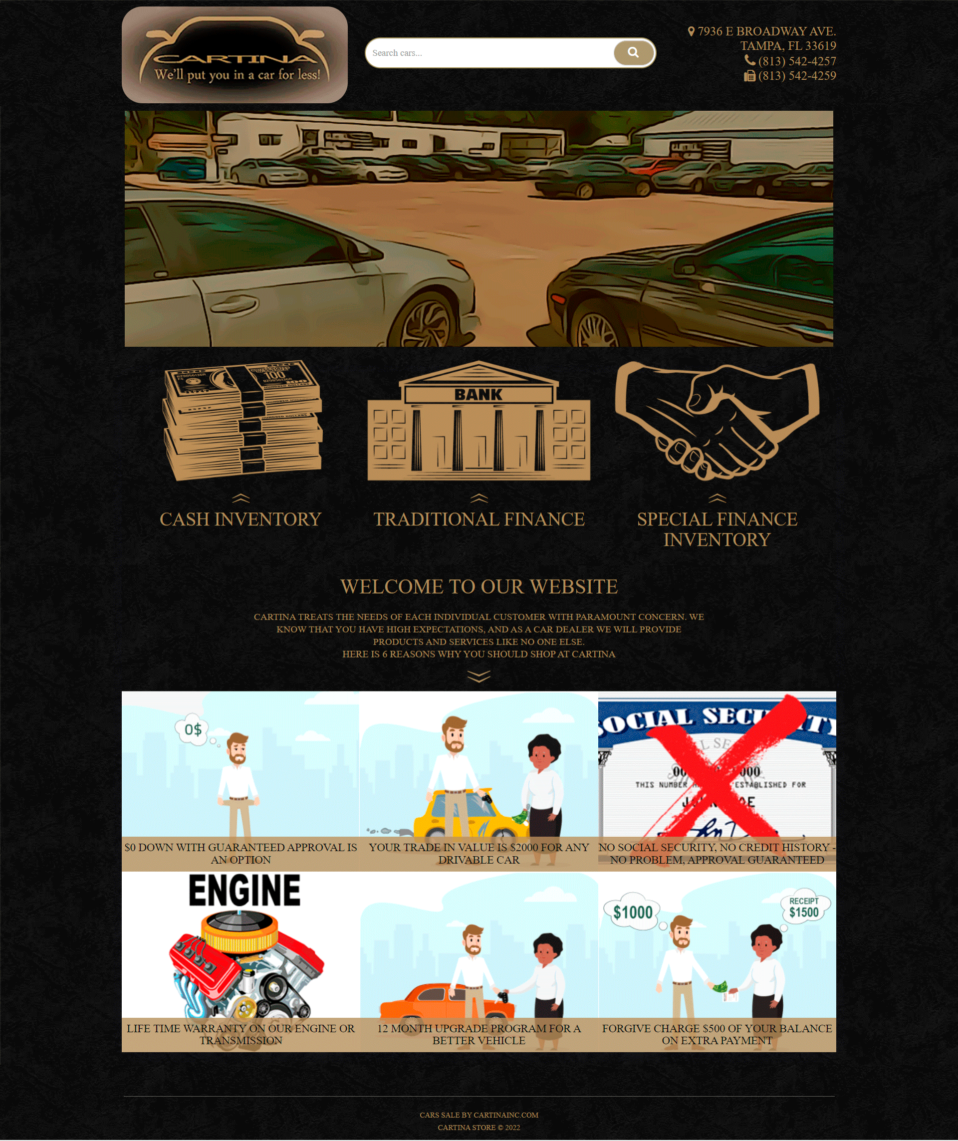 Портфоліо сайта cartinainc-com home-page