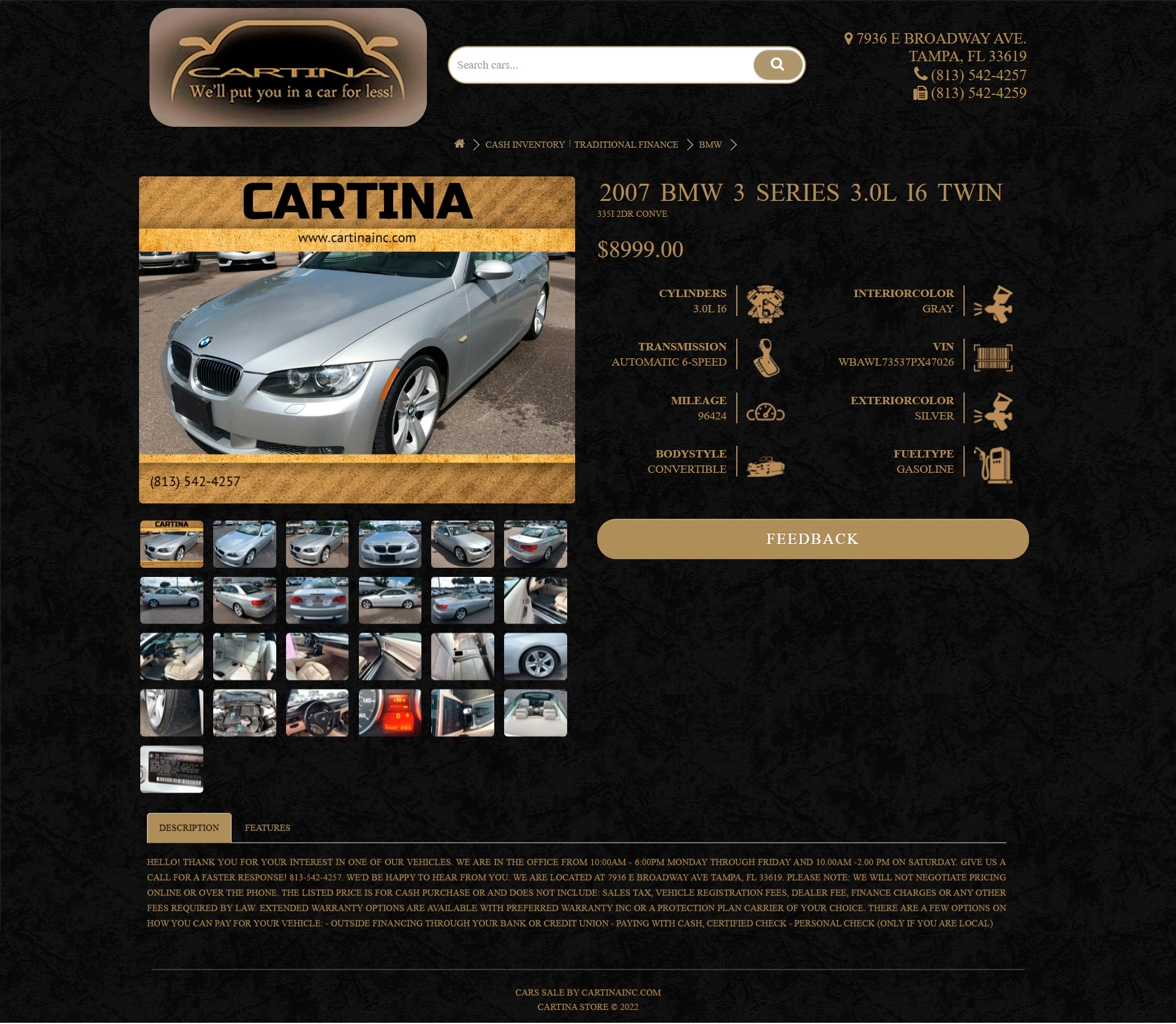 Портфоліо сайта cartinainc-com cart-page